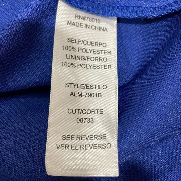 NWOT Jodi Kristopher Blue Floral Cold Shoulder Shift Dress M - Picture 14 of 15